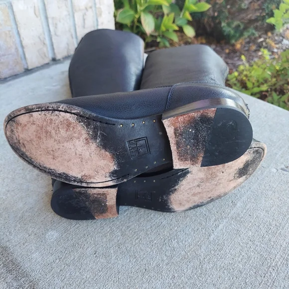 Frye Melissa Black Leather Boots Women's Size 8.5 - Picture 6 of 8
